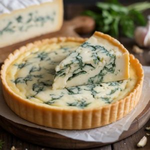 Tarte au roquefort recette onctueuse et savoureuse à base de fromage aveyronnais