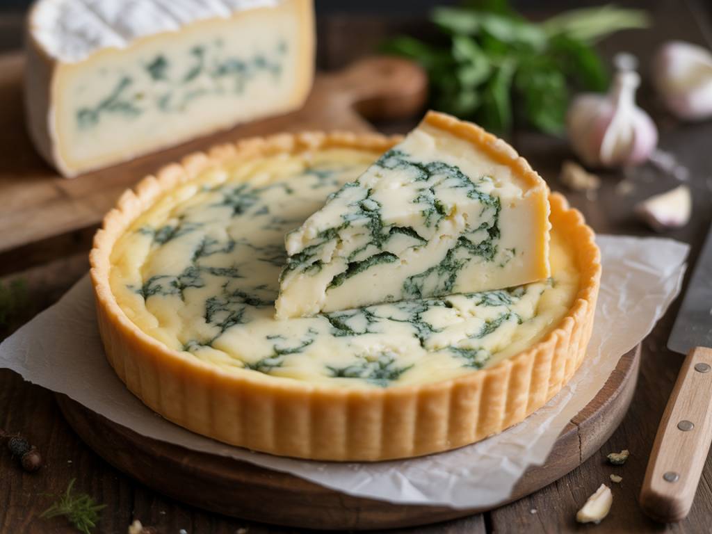 Tarte au roquefort recette onctueuse et savoureuse à base de fromage aveyronnais