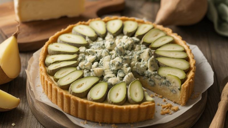 Tarte poires roquefort noix : une combinaison gastronomique audacieuse